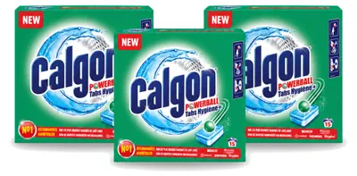 Productafbeelding van 3 x Calgon wasmachinereiniger tabletten - beschermt tegen kalkaanslag - voordelijn - 3 stuks