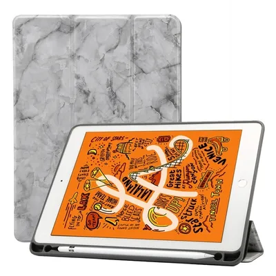 Produktbild von Mobigear Tri-Fold Marble iPad Air 3 (2019) Hülle Klapphülle + Stifthalter - Grau
