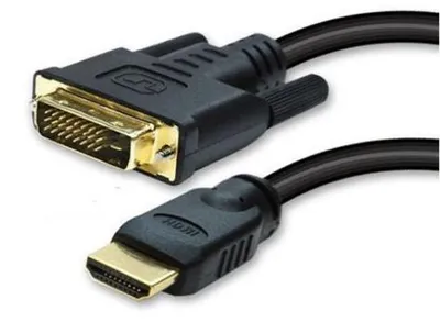 Zdjęcie produktu dla S/CONN HDMI - DVI-D 3m, 3 m, HDMI, DVI-D, Męska, Męska, Złoto