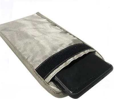 Produktbild von EMF-Abwehrtasche für Smartphone mit 5G-Schutz, RFID-Blocker und GPS-Schutz