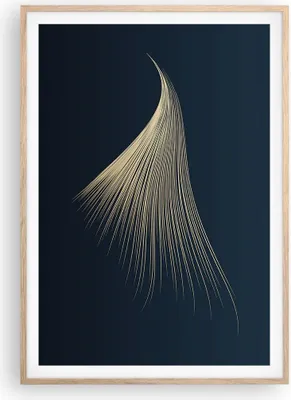 Produktbild von Gerahmtes Poster - Rahmen in heller Eiche - Golden Borsten Abstraktion - 70x100 cm - Wand Bild - Wanddeko - Wandbilder - Kunstposter - Wandposter - Bilderrahmen - Bilder - P2NPA70x100-4734