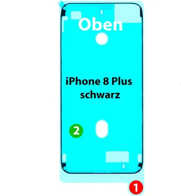Produktbild von Klebefolie Display für Apple iPhone 8 Plus Klebepad Kleberahmen Klebestreifen, Display Rahmen Kleber