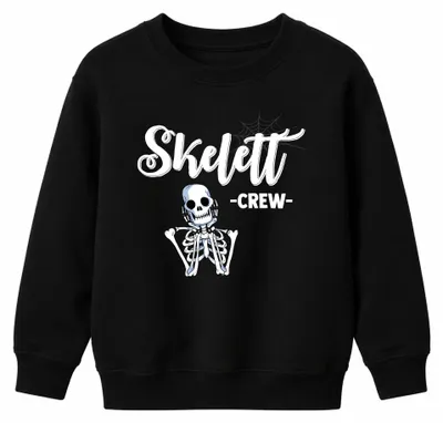 Obrázek produktu pro Dětská mikina s kapucí na Halloween, motiv lebky, strašidelná, černá, velikost 104