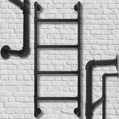 Produktbild von Wandhängende Leiter - 4 Stufen - Korrosionsbeständiges Metall - Wandhalterung