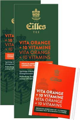 Produktbild von EILLES TEE Teebeutel Vita Orange + 10 Vitamine, Sparpack mit 2x25er Box