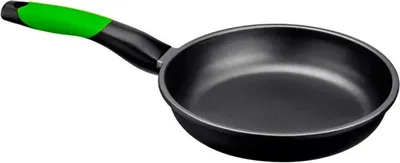 Zdjęcie produktu dla BRA A121450, Okrągły, Patelnia uniwersalna, Czarny, Zielony, PTFE, Aluminium, Gaz, Indukcja