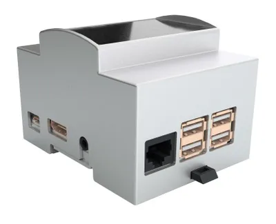 Produktbild von Hutschienengehäuse für Raspberry Pi 3B+, 3B, 2B, 1B+, 71mm