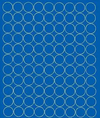 Imagen del producto de Calcomanías redondas, de 4 cm de diámetro, 99 unidades, color azul brillante
