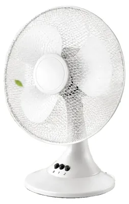 Produktbild von Elektrischer Tischventilator, 3 Geschwindigkeitsstufen, 30° Neigungswinkel, 43 cm Gitterdurchmesser, rutschfeste Basis, kompaktes Design