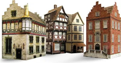 Produktbild von Schreiber-Bogen Kartonmodellbau 4 Altstadthäuser N
