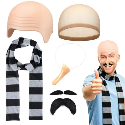 Immagine prodotto di Completo da uomo a righe con accessori per il cosplay di Halloween