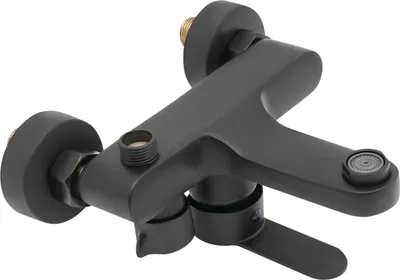 Obrázok produktu pre Umyvadlová batéria do kúpeľne – nástenná montáž, 2-otvorová páková batéria – mosadz – NPT 1,27 cm – 0,5–0,7 MPa – čierna