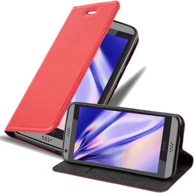 Obrázek produktu pro Cadorabo pouzdro pro HTC Desire 530 / 630 Ochranný kryt v červené barvě Pouzdro na mobilní telefon s magnetickým zavíráním
