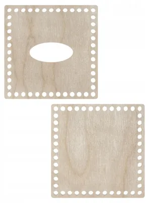 Produktbild von SznurkiPolskie s068 Chustecznik ze sklejki kwadratowy 20cm
