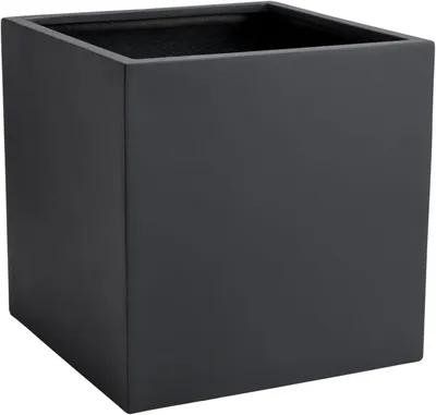 Produktbild von VIVANNO Pflanzkübel Fiberglas BLOCK Würfel, Anthrazit matt - 40x40x40 cm