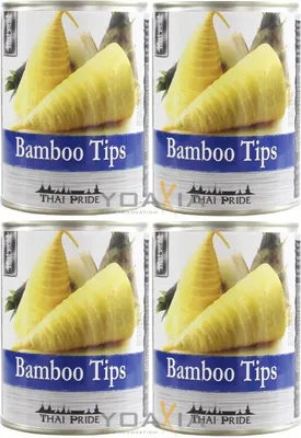Produktbild von 4er-Pack Thai Pride Bambusprossen - Spitzen [ 4x 540g/ 300g ATG ] Bambusspitzen | Bamboo Tips