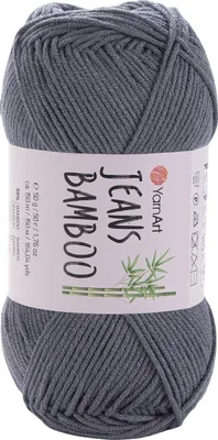 Produktbild von Yarn Art Jeans Bamboo 128 Grey Strickgarn