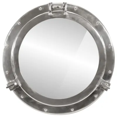 Image de vidaXL Miroir hublot mural Ø50 cm Aluminium et verre