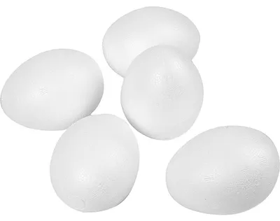 Produktbild von Styropor-Eier, H 8 cm, Weiß, 50 Stk/ 1 Pck [HOB-543241]