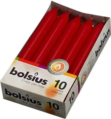 Obrázok produktu pre Bolsius Domáce 10ks 20x170 bordó sviečky RAL
