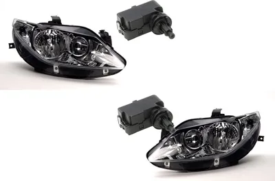 Produktbild von Scheinwerfer passend für Seat Ibiza 6J 08-12 H7 Satz Links Rechts mit Stellmotor 1207203 1207936 1207204 5P0941295 13129840 93189095 6J1941005D Johns