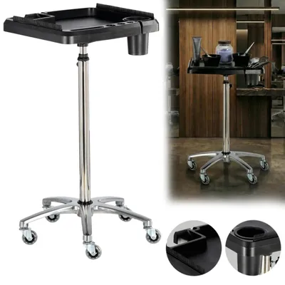 Image de Servante coiffure à roulettes pour coloration T0193-1 - Desserte de salon de beauté avec table sur pied