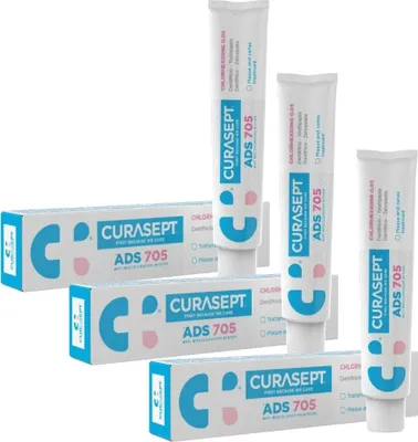 Produktbild von 3x 75 ml Curasept  ADS 705 mit 0,05% Chlorhexidin