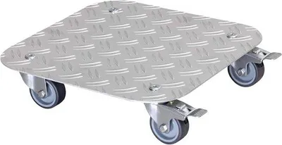 Immagine prodotto di Carrello portafiori in alluminio 29 x 29 x 75 cm per uso interno ed esterno, con 2 freni e una portata di 150 kg