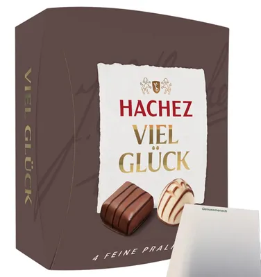 Produktbild von Hachez Schokolade Viel Glück (40g Packung) + usy Block