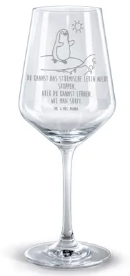 Produktbild von Mr. & Mrs. Panda weinglas graviert Pinguin Surfer - Transparent - Geschenk, Glas Rotwein, Motiviert, für, Portugal, Urlaub, Pinguine, Kelch, Hawaii, wein, Optimistisch