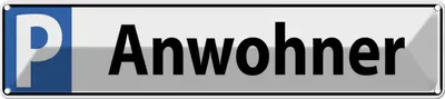 Produktbild von vianmo Blechschild 10x46 cm Anwohner