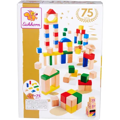 Produktbild von Eichhorn - Holzbausteine - 76-teilig - 75 Jahre