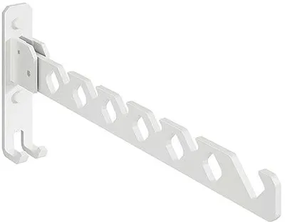 Produktbild von Kleiderhaken aus Aluminium, Wandhaken, weiß, für Balkon und Bad