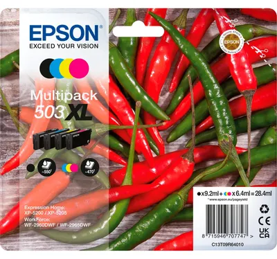 Image de Epson 503XL Multipack - Pack de 4 - XL - noir, jaune, cyan, magenta - original - sous blister