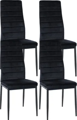 Produktbild von 4er Set Esszimmerstühle HLO-CP39 Samt  schwarz