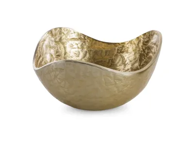 Obrázok produktu pre Kovová, metalická misa, oválna 25 x 13 cm, zlatá, ZA-405695