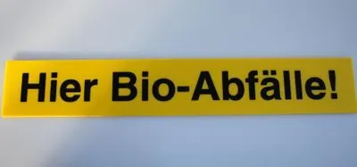 Produktbild von Schild - Hier -Abfälle - Gr. ca. 29,5 x 5 cm - 308790/1