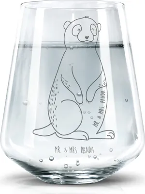 Produktbild von Mr. & Mrs. Panda Glas Erdmännchen - Transparent - Geschenk, Wasserbecher, Dekoglas, Roadtrip, Trinkglas, Spruch, Becherglas, Wasserglas, Weltreise, Traveling, Afrika