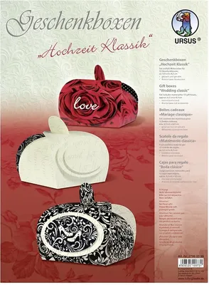 Produktbild von Geschenkbox Hochzeit Klassik 6,5x6x4,3cm VE=12 Stück