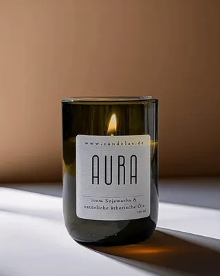 Zdjęcie produktu dla Swieca zapachowa AURA - recznie robiona swieca z wosku sojowego - 250 g