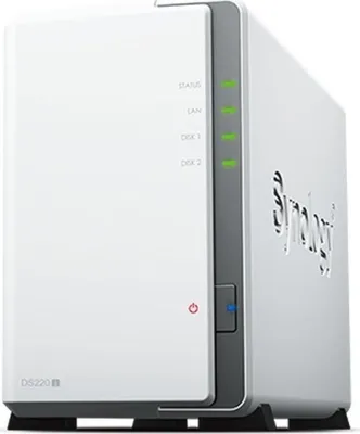Zdjęcie produktu dla NAS Synology Diskstation DS220J/ 2 zatoki 3,5"- 2,5"/ 512 MB DDR4/ format Tower