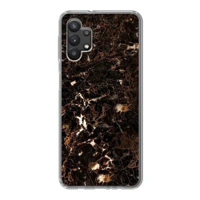 Produktbild von MuchoWow® Handyhülle Schutzhülle Hülle für Samsung Galaxy A32 5G Marmor - Schwarz - Gold Silikon Softcase Handy Hülle - Softcase