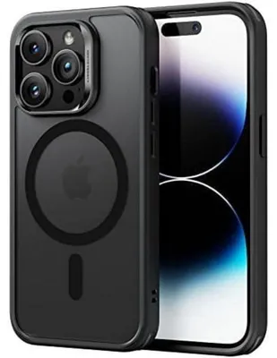 Productafbeelding van Beschermhoes voor iPhone 14 Pro Max, compatibel met MagSafe, hybride ontwerp met magneten, valbescherming, matzwart