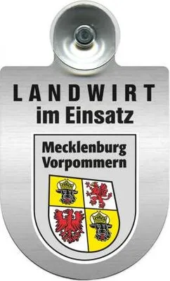 Produktbild von Einsatzschild Windschutzscheibe - Landwirt im Einsatz - 309369 incl. Regionenwappen Color - Region Mecklenburg-Vorpommern