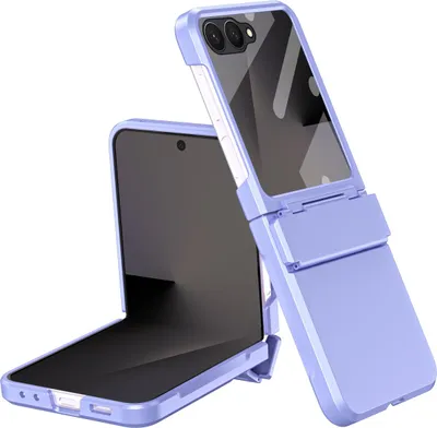 Produktbild von Handyhülle für Samsung Galaxy Z Flip 7 Scharnierschutz Hart Robuste Stoßfest Hülle mit Displayschutz Lila