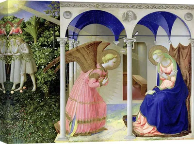 Produktbild von Kunstdruck auf Leinwand - Beato Angelico, Die Verkündigung – 60x40 cm
