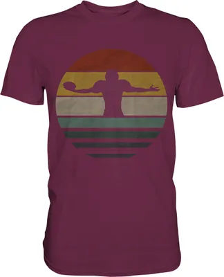 Produktbild von Retro American Football T-Shirt – Burgundy / L