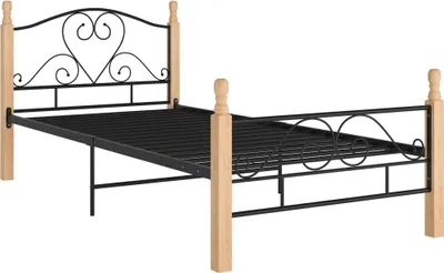 Obrázek produktu pro vidaXL Postelový rošt černý kov 90x200 cm
