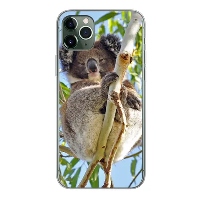 Produktbild von MuchoWow® Handyhülle Schutzhülle Hülle für iPhone 11 Pro Max Koala - Luft - Zweige - Jungen - Mädchen Silikon Softcase Handy Hülle - Schutz