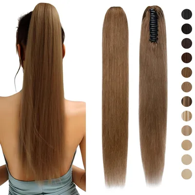 Image de Extensions de queue de cheval en cheveux naturels avec clip